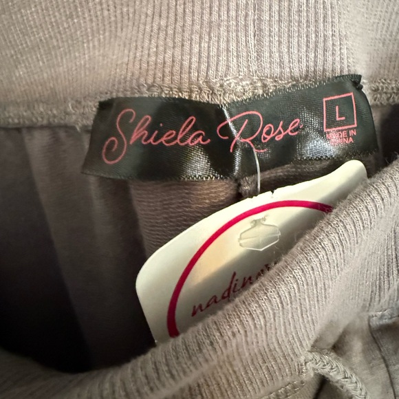 NWT Shiela Rose Grey Jogger Sweatpants L | Drawstring Waist Comfy Casual Lounge - Picture 2 of 6